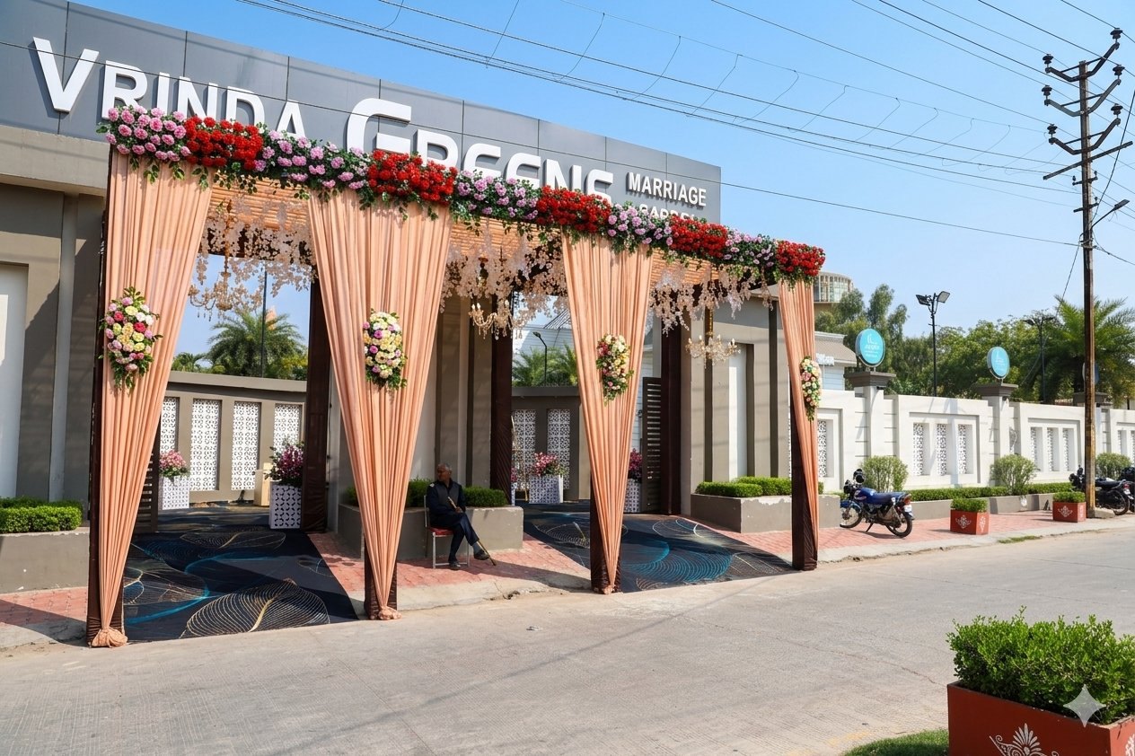 Vrinda Greens Marriage Garden — entrance & facade